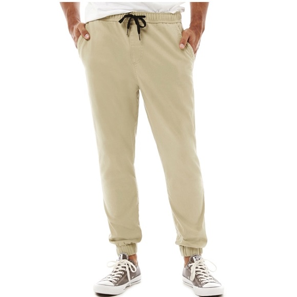 light khaki joggers